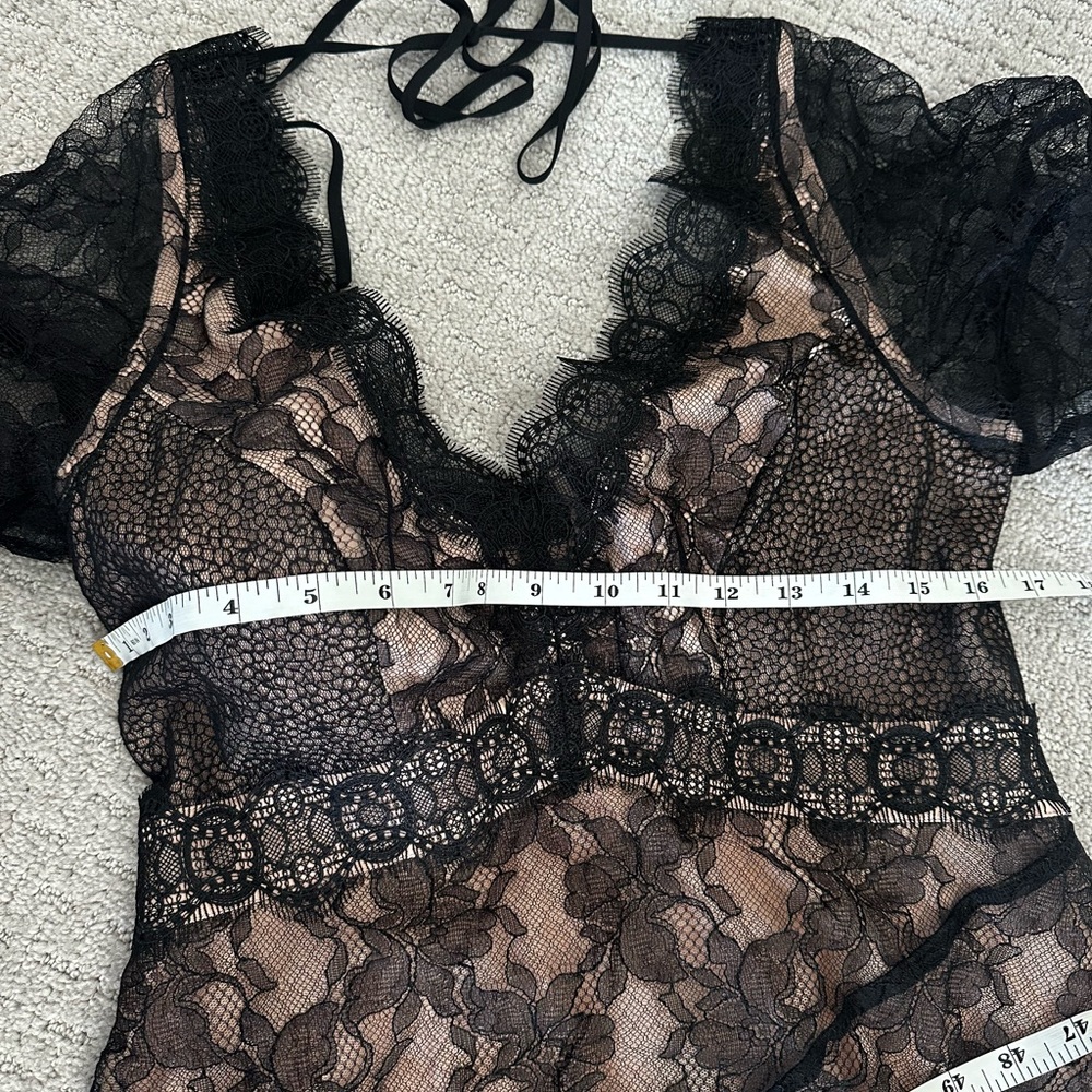 EUC Anthropologie Sheerly Beloved Layer of Lace Maxi Dress - Size 4 - Picture 15 of 16